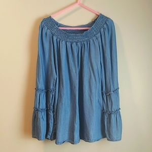Justice Girl's Chambray Top